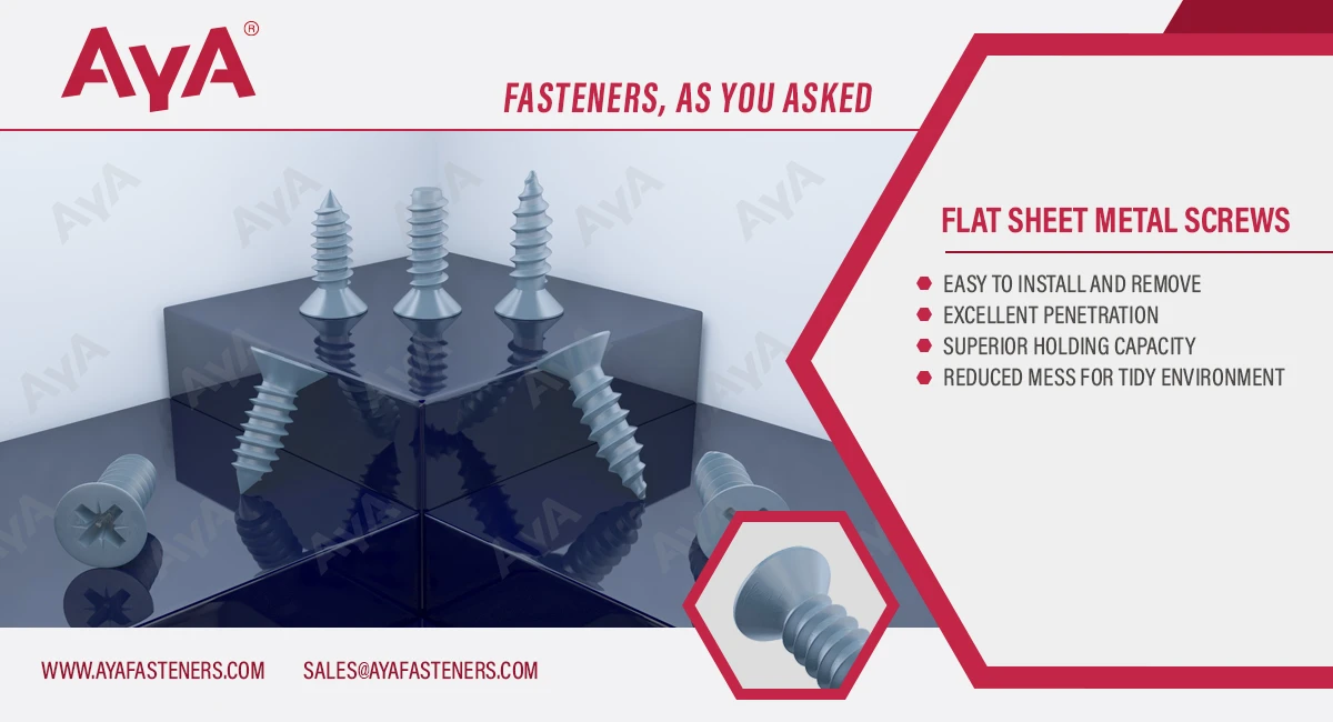 Flat Sheet Metal Screws-AYA Fasteners-advanatage