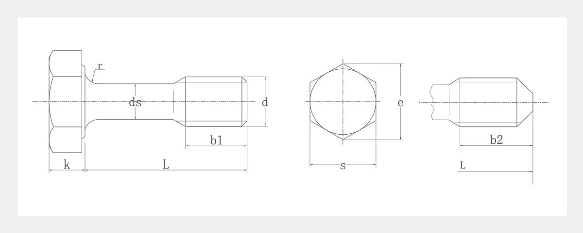 Half Threaded Bolts-DIN 7964-2D Half Threaded Bolts-DIN 7964-2D